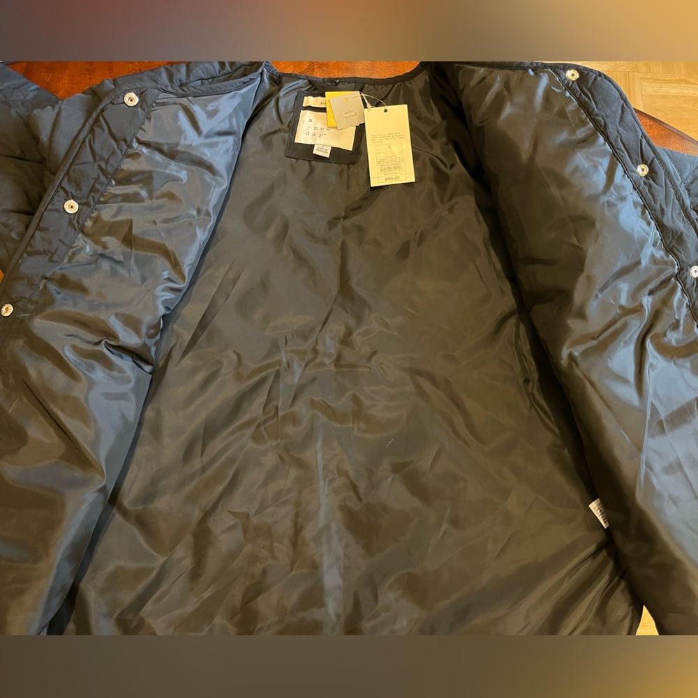 A New Day quilted light jacket. Waterproof. 2 pockets. Black. S-M. NWT - Picture 7 of 10